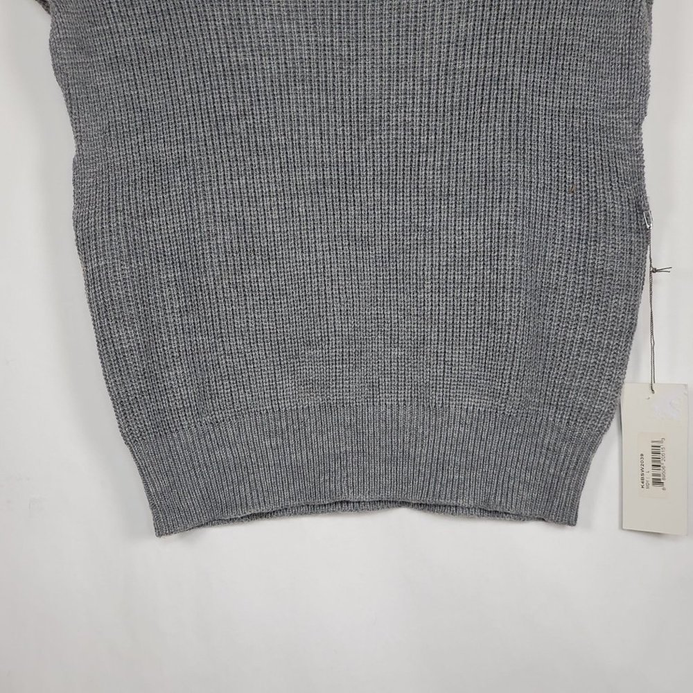 Bishop + Young Womens sweater sz L Max Shoulder Pad Gray NWT - Picture 7 of 10